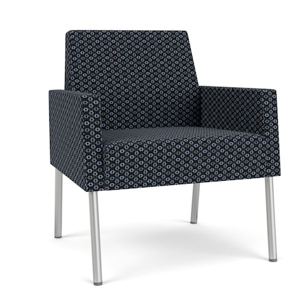 Lesro Mystic Lounge Reception Guest Chair, Silver, RS Night Sky Upholstery ML1101
